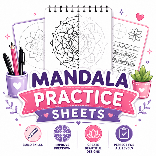Mandala Practice Sheets
