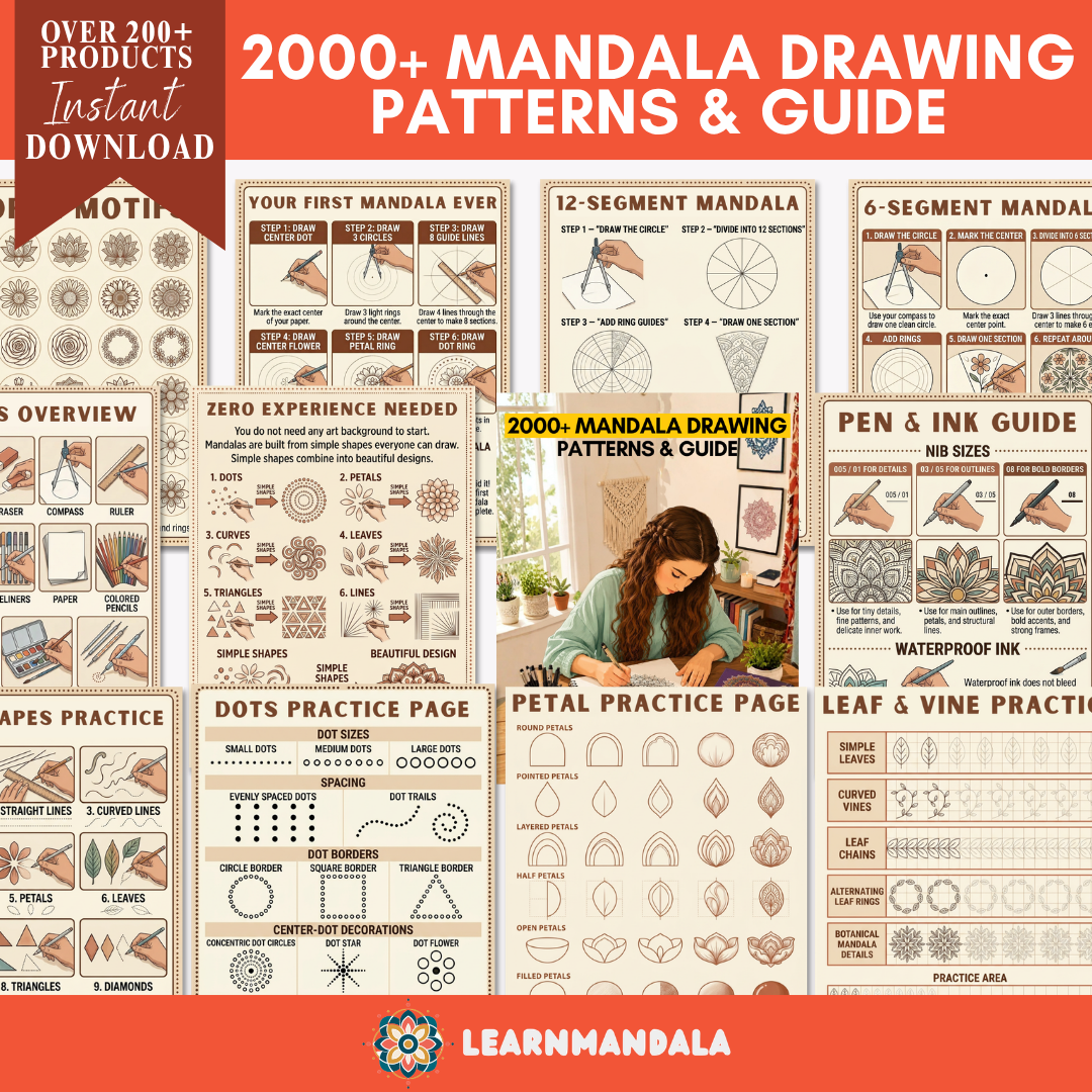 2000+ Mandala Drawing Patterns & Guide